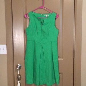 Kelly Green Linen Banana Republic Dress